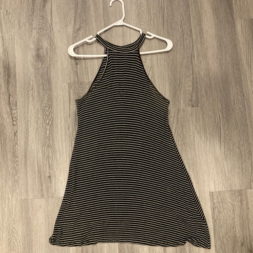 American Eagle High Neck Stripe Dress